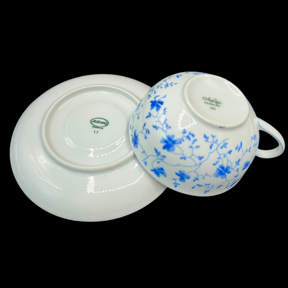 Arzberg Blaublüte: Teetasse, hoch / Tasse mit Unterteller