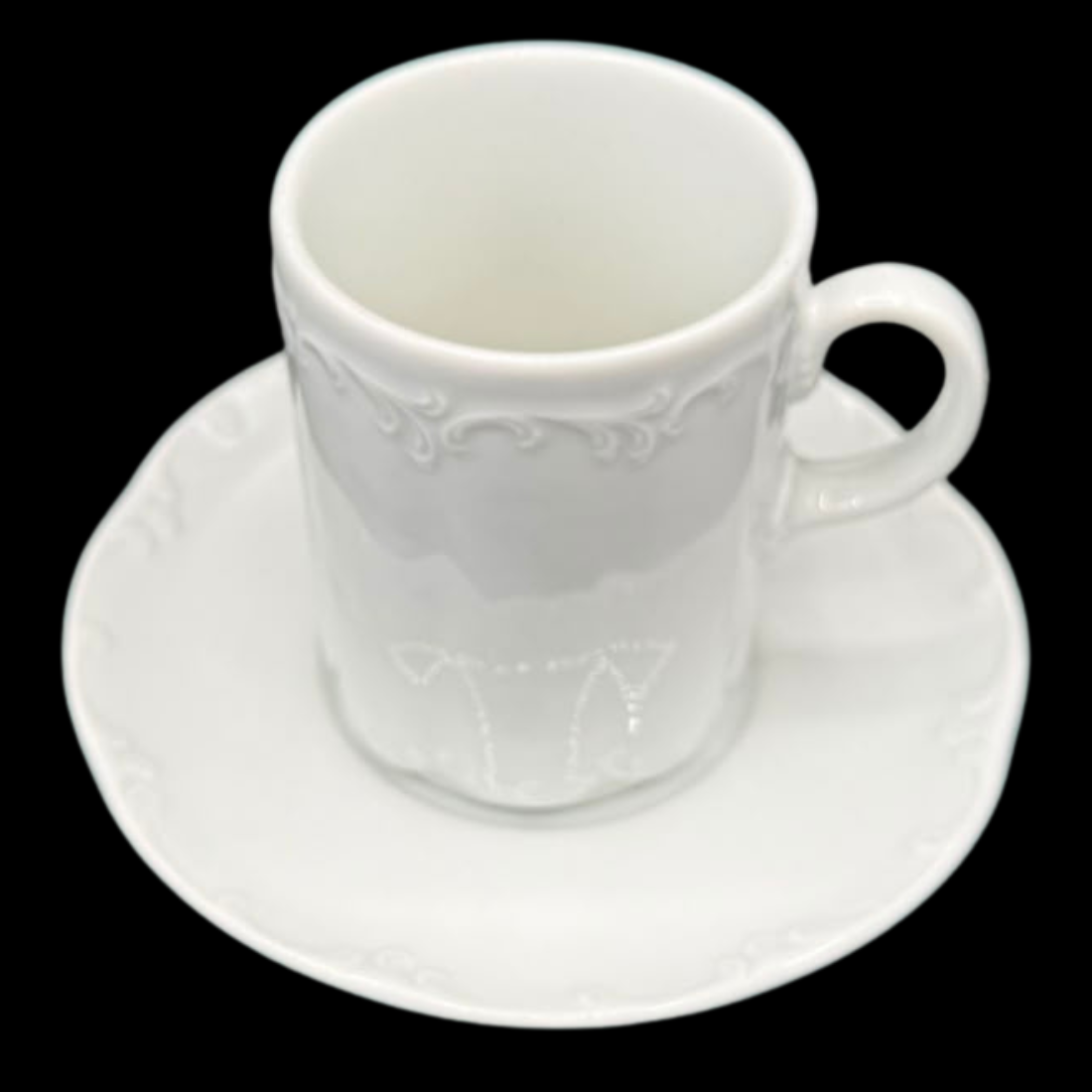 Rosenthal Monbijou: Henkelbecher / Kaffeebecher mit Unterteller