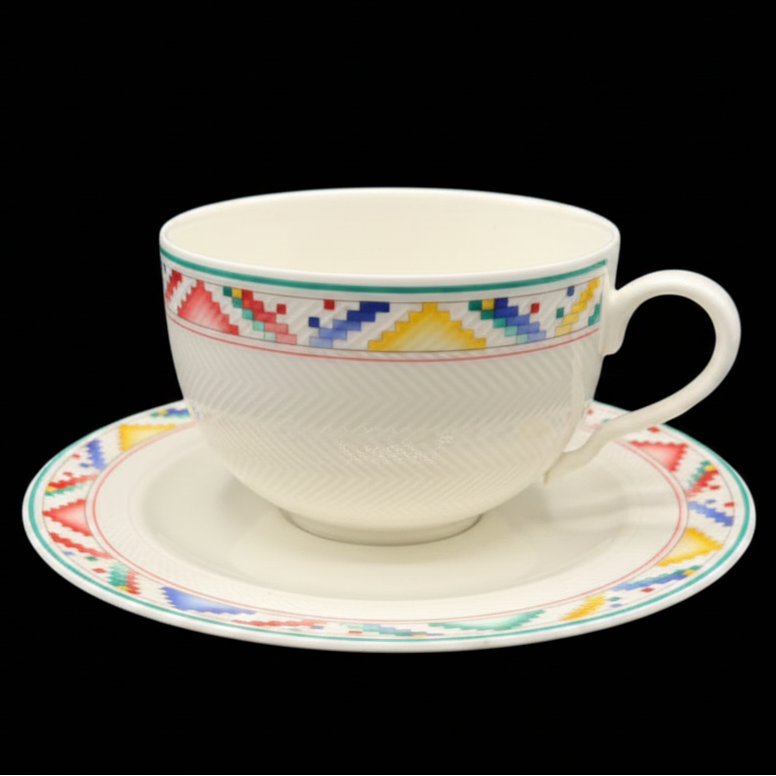 Villeroy & Boch Indian Look: Teetasse / Tasse mit Unterteller