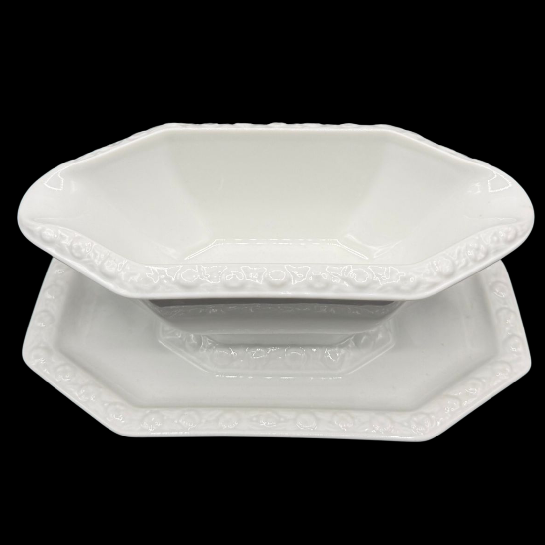 Rosenthal Maria weiß: Sauciere / Soßenschüssel, einteilig - groß