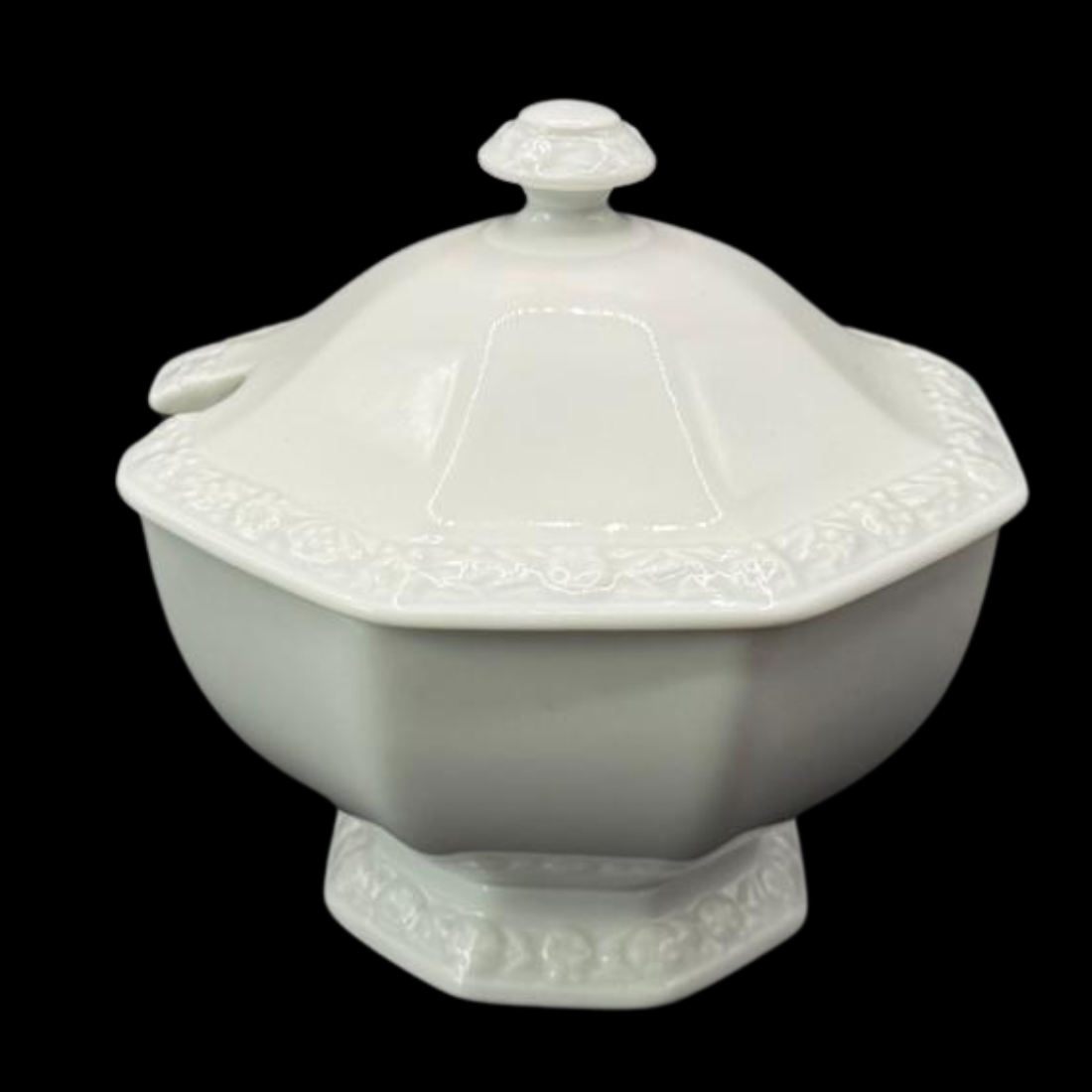 Rosenthal Maria Weiß: Marmeladedose / Zuckerdose mit Deckel, zweiteilig