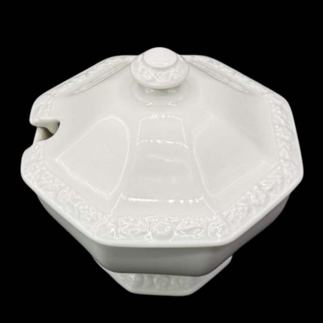 Rosenthal Maria Weiß: Marmeladedose / Zuckerdose mit Deckel, zweiteilig
