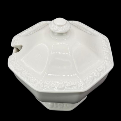 Rosenthal Maria Weiß: Marmeladedose / Zuckerdose mit Deckel, zweiteilig