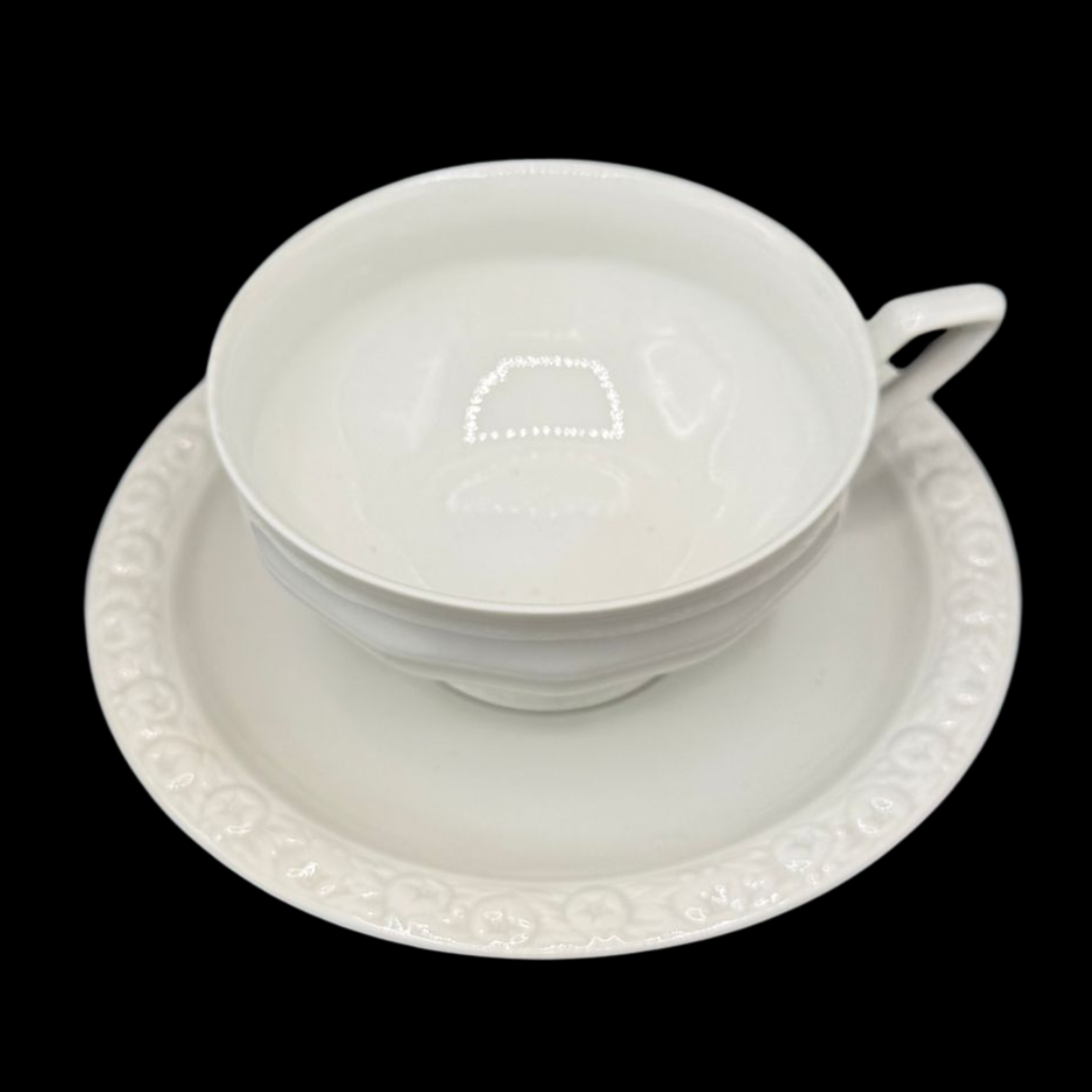 Rosenthal Maria weiß: Teetasse / Tasse mit Unterteller