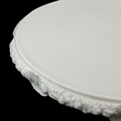 Rosenthal Maria Weiß: Tortenplatte / Kuchenplatte mit 9 Füßen - selten