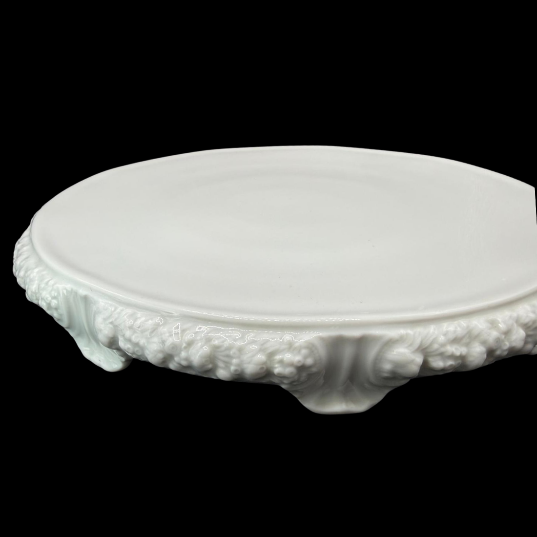 Rosenthal Maria Weiß: Tortenplatte / Kuchenplatte mit 9 Füßen - selten