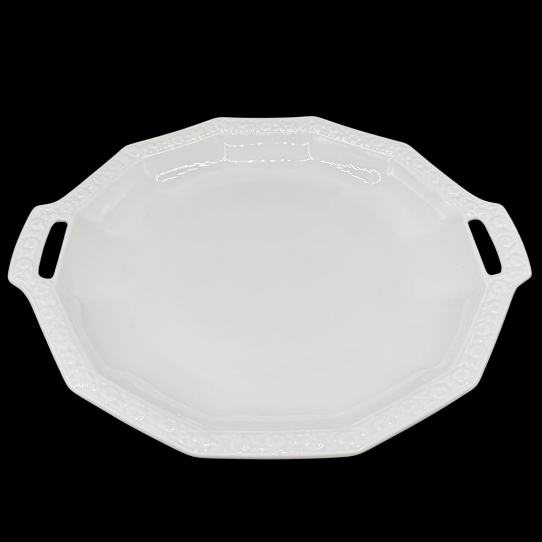 Rosenthal Maria Weiß: Kuchenplatte / Platte / Schale mit Griffen
