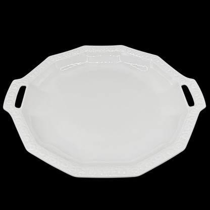 Rosenthal Maria Weiß: Kuchenplatte / Platte / Schale mit Griffen