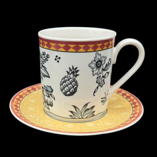 Villeroy & Boch Switch Plantation: Henkelbecher / Kaffeebecher mit Unterteller Simla