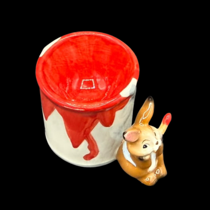 Goebel Farbeimer Osterhase: Eierbecher rot