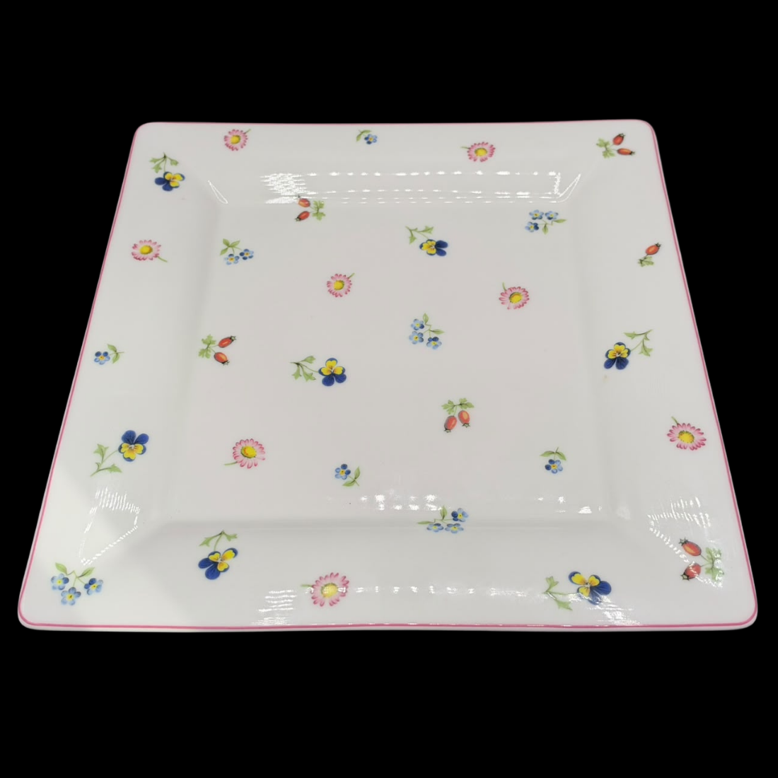 Villeroy & Boch Petite Fleur:Speiseteller / flacher Teller, viereckig, eckig, quadratisch, quadro
