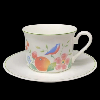 Villeroy & Boch Orangerie: Kaffeetasse / Tasse mit Unterteller - neuwertig (7121062559881)