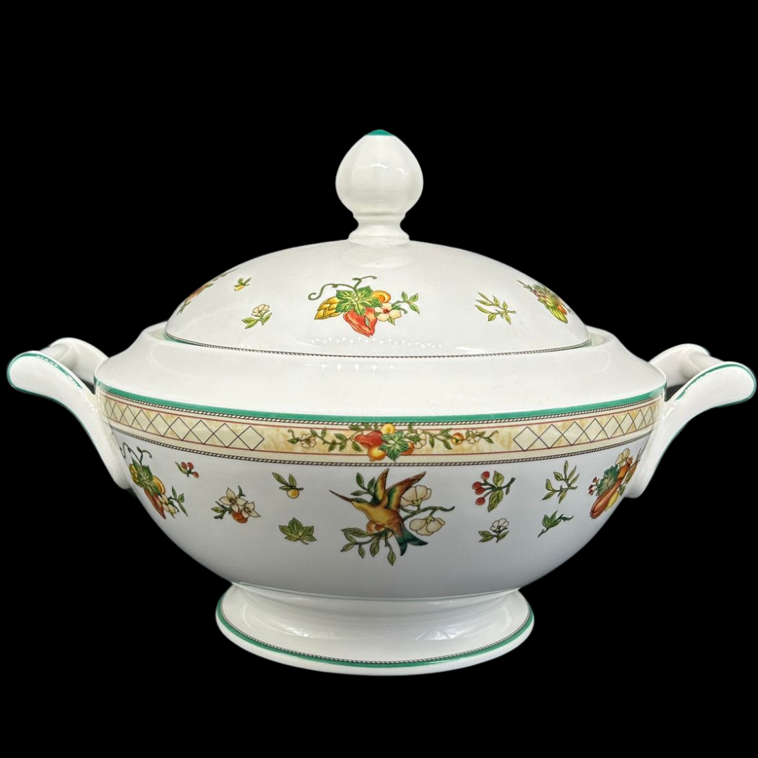 Villeroy & Boch Golden Birds: Terrine / Suppenterrine / Schüssel mit Deckel (9450051436868)