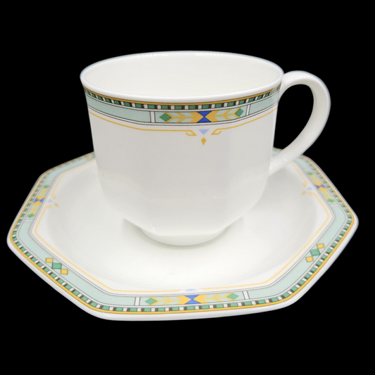 Villeroy & Boch Navajo: Kaffeetasse / Tasse mit Unterteller - neuwertig (14819114582340)