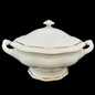 Rosenthal Perlrand: Suppenterrine / Terrine / Ragoutschüssel mit Goldrand (14907395834180)