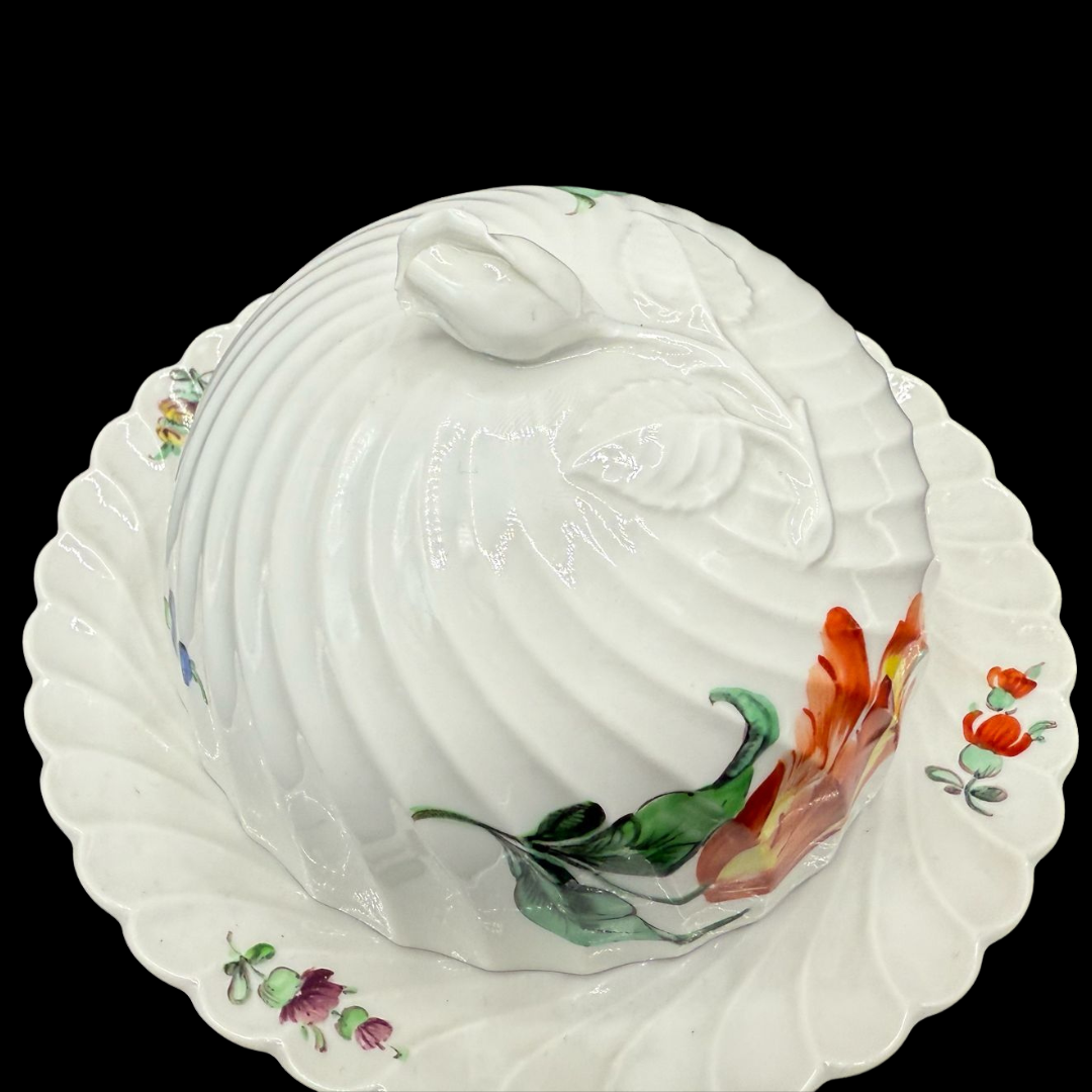 Nymphenburg Welle gerippt: runde Butterdose? (15149076971844)