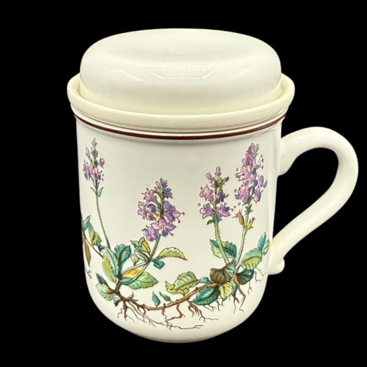 Villeroy & Boch Botanica: Henkelbecher / Kaffeebecher mit Sieb & Deckel (7121067835529)