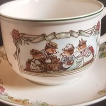 Villeroy & Boch Foxwood Tales: Jumbotasse / Frühstückstasse mit Unterteller (Tasse neu) (7120887316617)