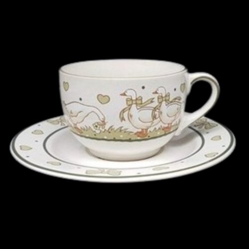 Pfalzkeramik Gänseglück: Teetasse / Tasse mit Unterteller - 2 Stück (8632366334276)