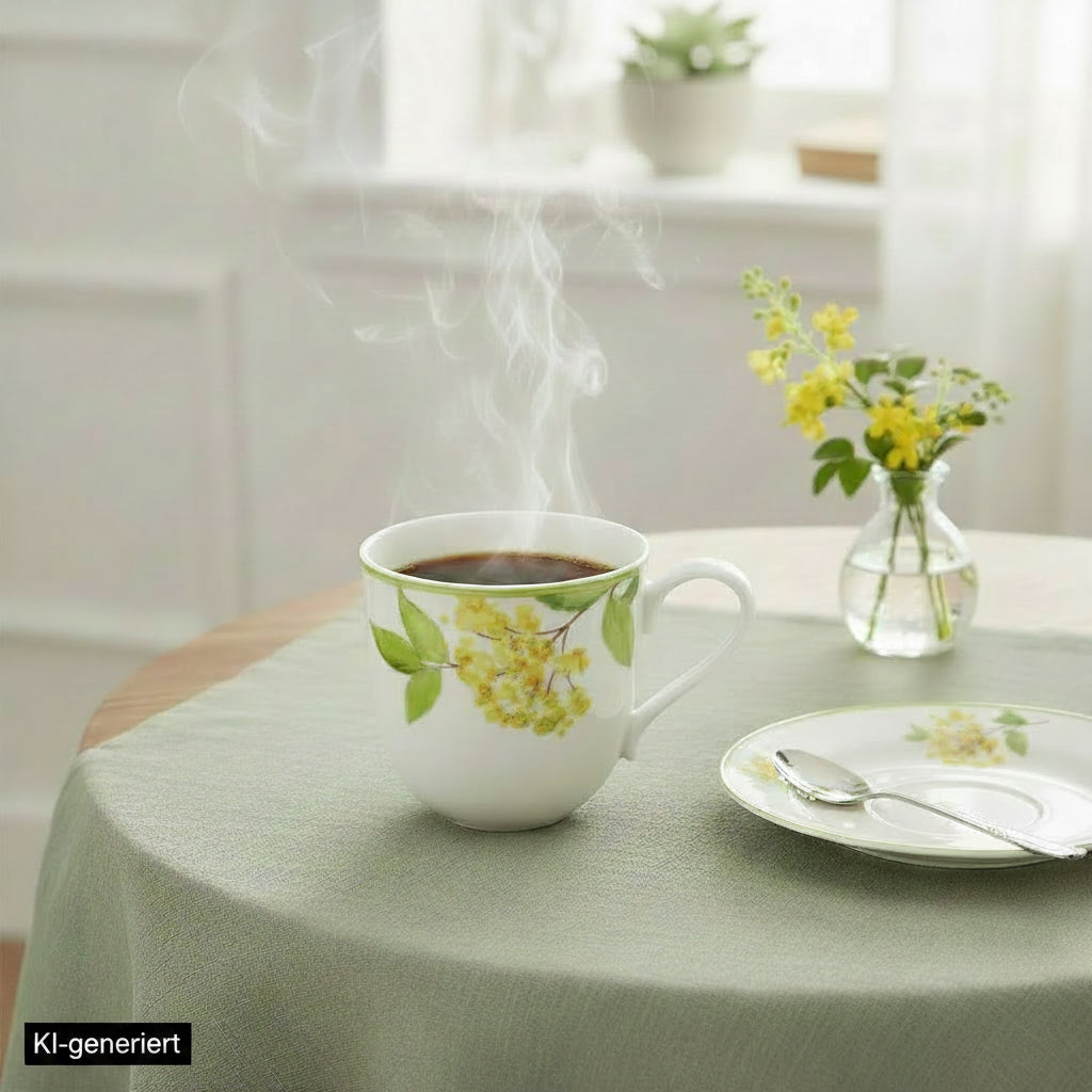 Villeroy & Boch Green Garland: Kaffeebecher / Henkelbecher / hohe Kaffeetasse