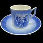Royal Copenhagen: Henkelbecher / Kaffeetasse mit Unterteller -1981 (15003750531396)