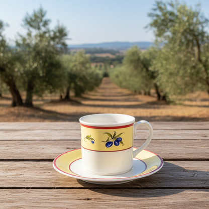 Villeroy & Boch Le Sud: Kaffeetasse / Tasse mit Unterteller