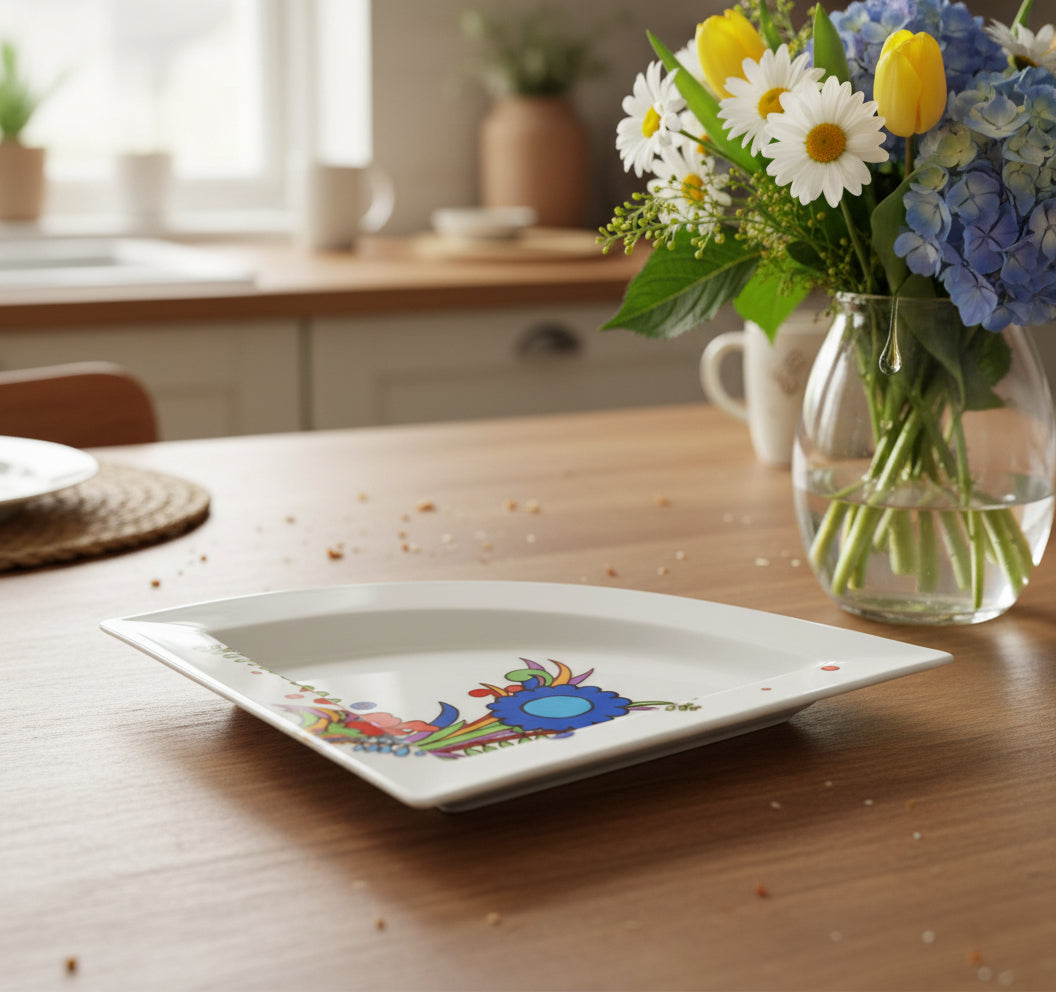 Villeroy & Boch New Wave Acapulco: Dreieckteller / Triangel / Teller dreieckig