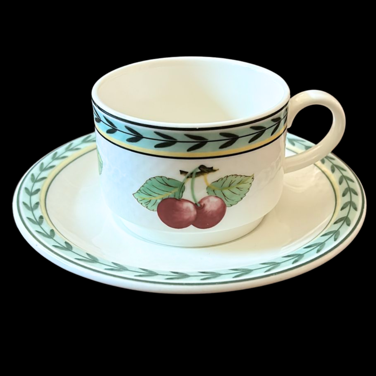 Villeroy & Boch French Garden Hotelporzellan: Kaffeetasse / Tasse mit Unterteller (8880461480260)