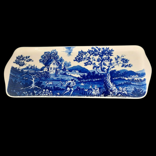 Villeroy & Boch Rusticana blau: Königskuchenplatte / Stollenplatte / Kuchenplatte (8618038067524)