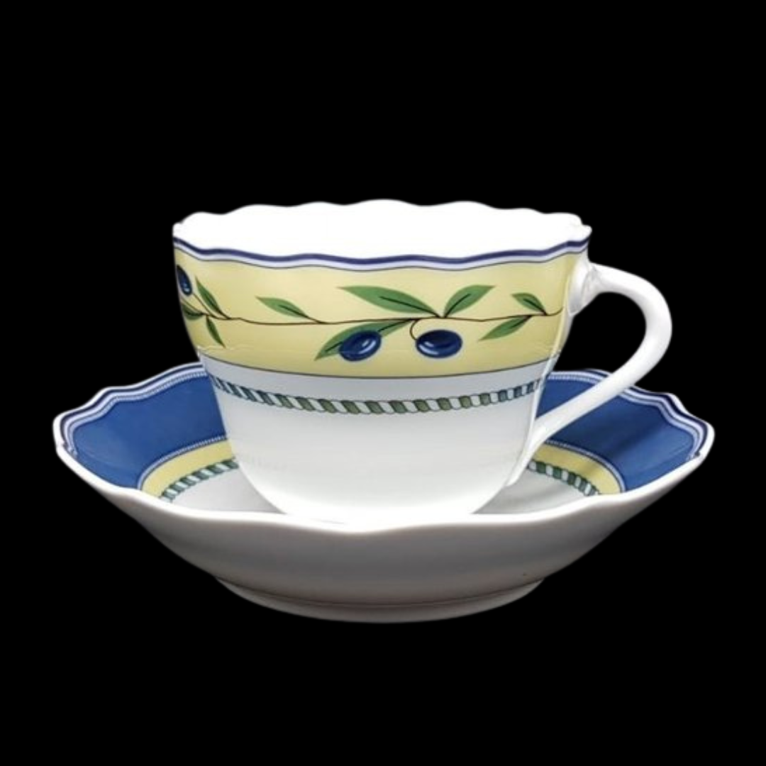 Hutschenreuther Medley Valdemossa: Kaffeetasse / Tasse mit Unterteller (7120778690697)