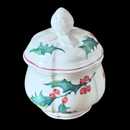 Villeroy & Boch Holly: Zuckerdose mit Deckel - Weihnachten (15123906822468) (15123913015620)