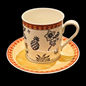 Villeroy & Boch Switch Plantation: Henkelbecher / Kaffeebecher mit Unterteller Simla (14957807075652)