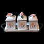 Villeroy & Boch Wildrose: Tablett mit drei Marmeladendosen Charm (14900476248388)