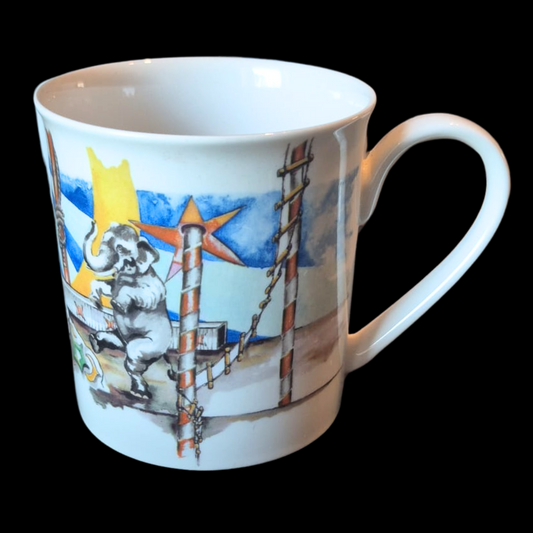 Villeroy & Boch Rolf Knie Zirkus: Henkelbecher / Kaffeebecher / hohe Kaffeetasse (Kopie) (15085801668932)