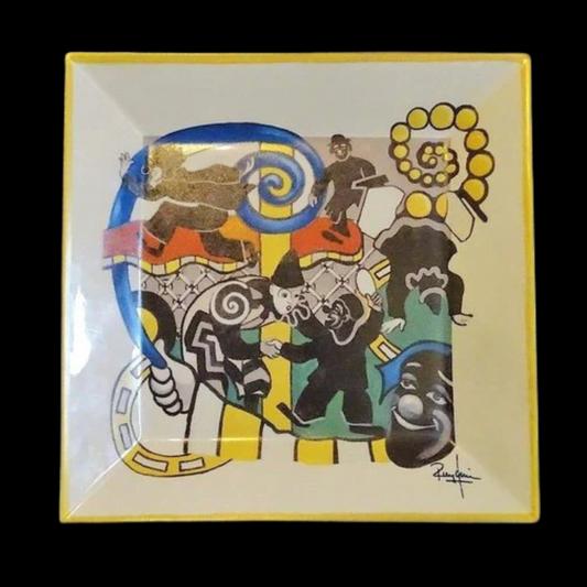 Villeroy & Boch Rolf Knie Zirkus: Schale, viereckig - sehr selten (7120716333193)