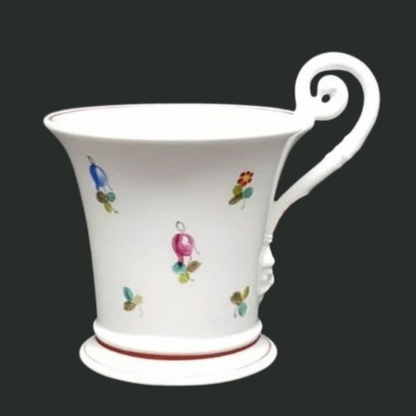 Nymphenburg: Kaffeetasse / Tasse mit Schwanengriff - Streublume (7121017307273)