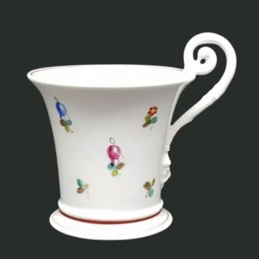 Nymphenburg: Kaffeetasse / Tasse mit Schwanengriff - Streublume (7121017307273)