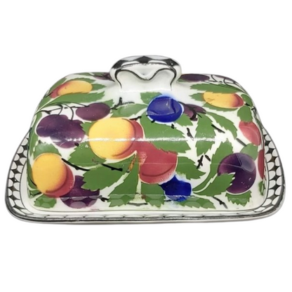 Villeroy & Boch Wallerfangen: Butterdose mit Pflaumendekor / Früchtedekor (7120703193225)