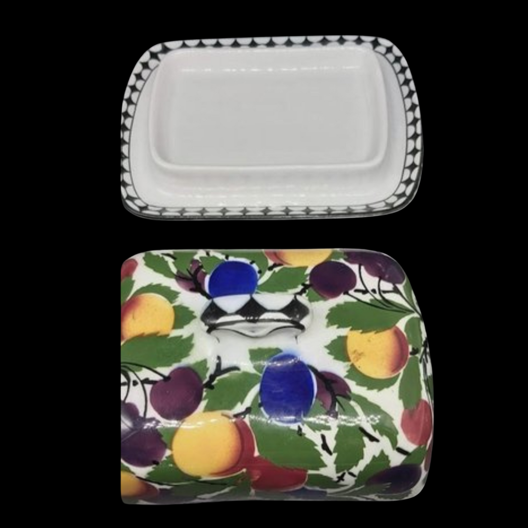 Villeroy & Boch Wallerfangen: Butterdose mit Pflaumendekor / Früchtedekor (7120703193225)