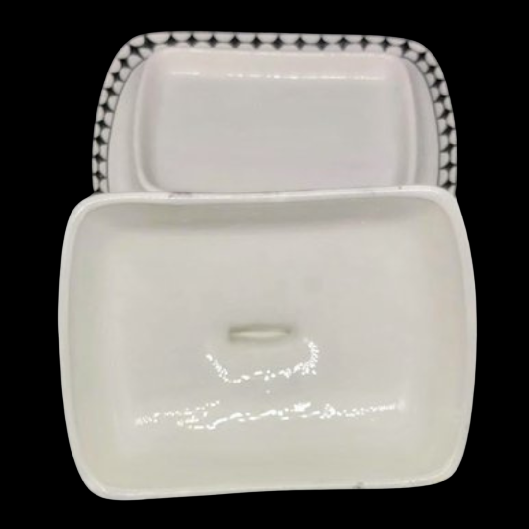 Villeroy & Boch Wallerfangen: Butterdose mit Pflaumendekor / Früchtedekor (7120703193225)