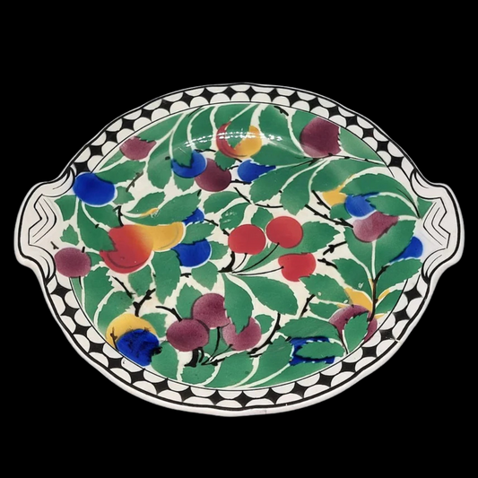 Villeroy & Boch Pflaumendekor: Kuchenplatte / Tortenplatte mit Griffen (7120798843017)