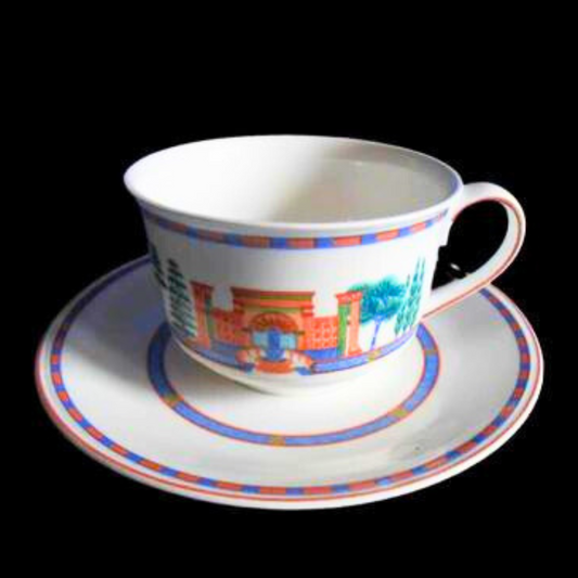 Villeroy & Boch Via Appia: Jumbotasse / riesige Tasse mit Unterteller XXL (7120695525513)