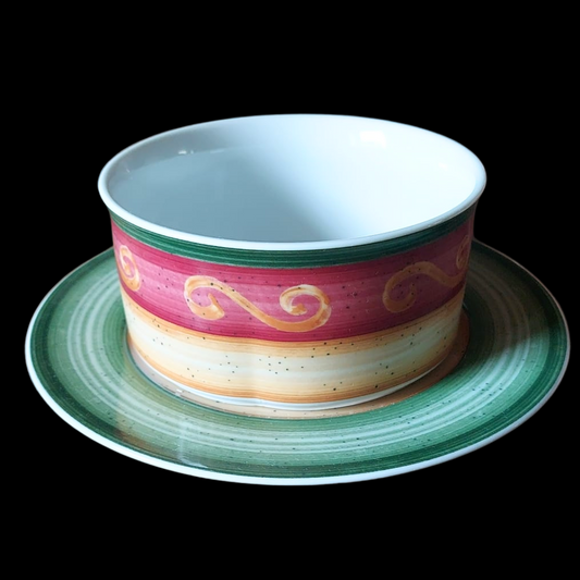 Villeroy & Boch Gallo Winter Season: Suppentasse / Dessertschale mit Unterteller (9564930736452)