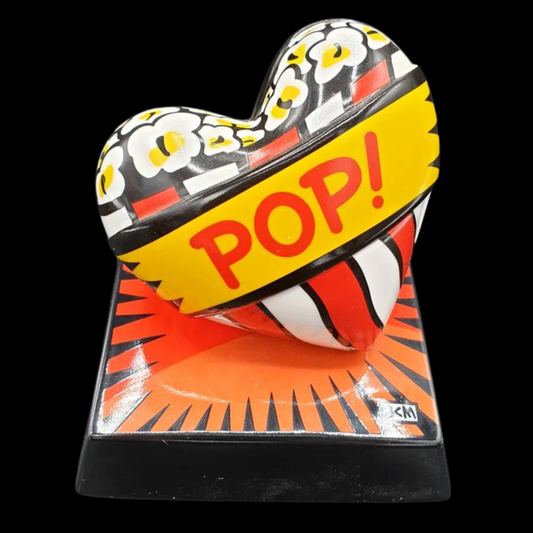 Goebel Porzellan Artis Orbis Burton Morris: Figur Love Pop Rot Herz - OVP (7120929783945)