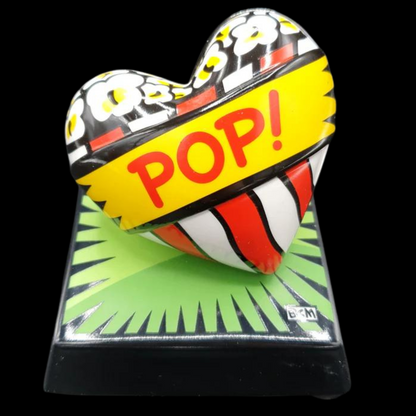 Goebel Porzellan Artis Orbis Burton Morris: Figur Love Pop Grün Herz - OVP (7120929849481)