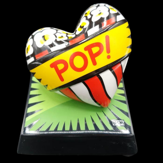 Goebel Porzellan Artis Orbis Burton Morris: Figur Love Pop Grün Herz - OVP (7120929849481)