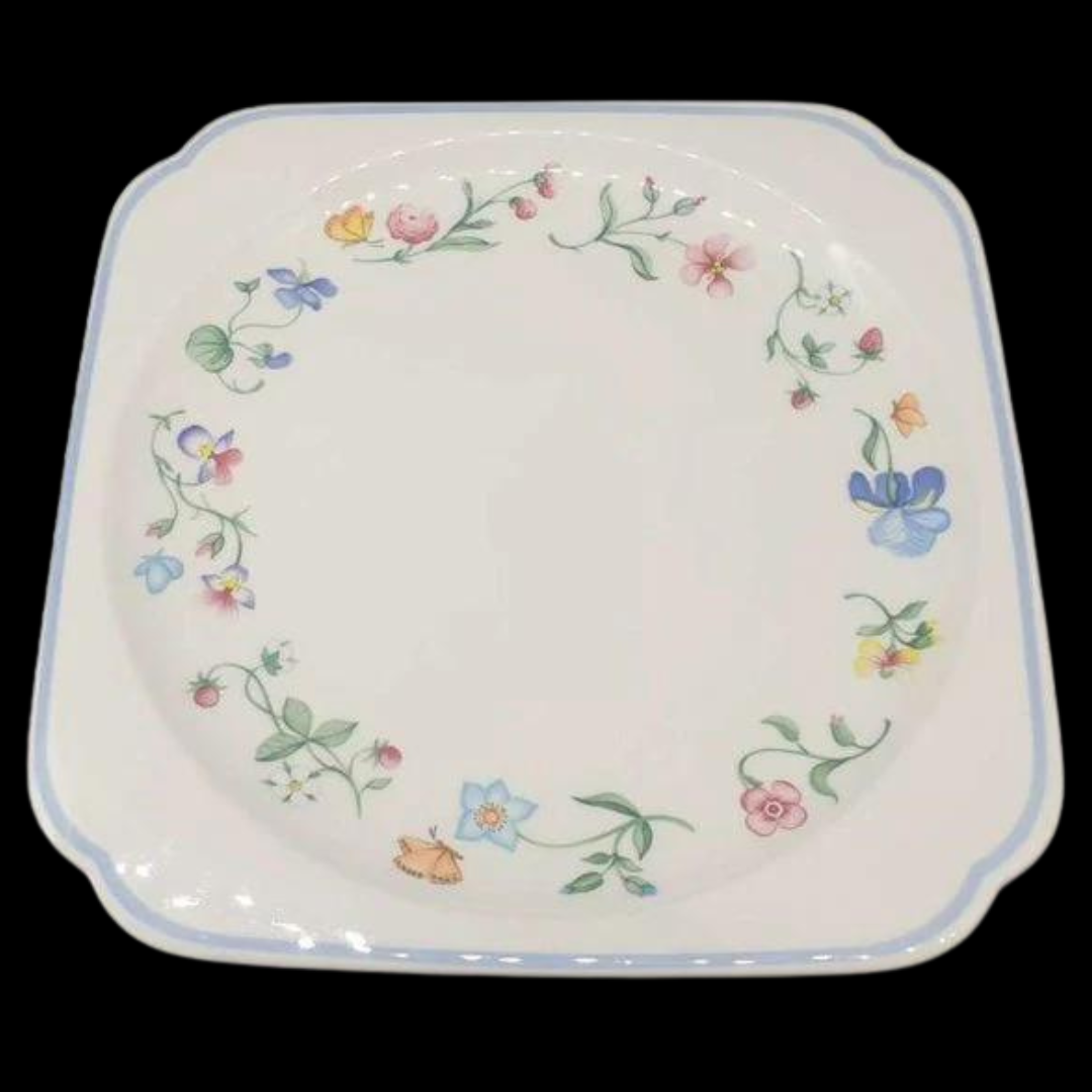 Villeroy & Boch Mariposa: Mikrowellenteller / mikrowellengeeigneter Teller, viereckig