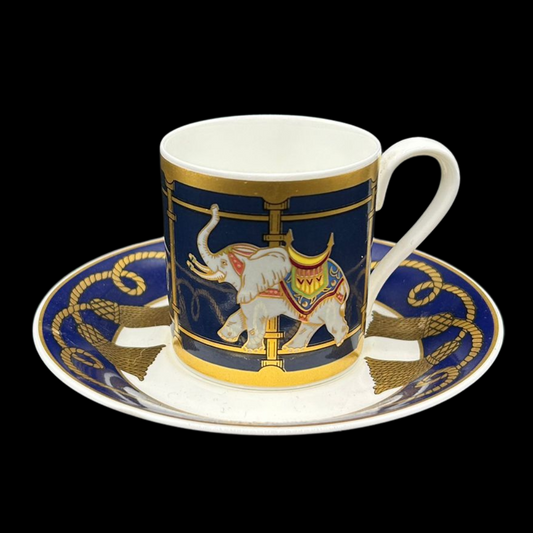 Villeroy & Boch Heinrich Carrousel: Mokkatasse / Espressotasse mit Unterteller Bengali - Elefant (9624042635588)