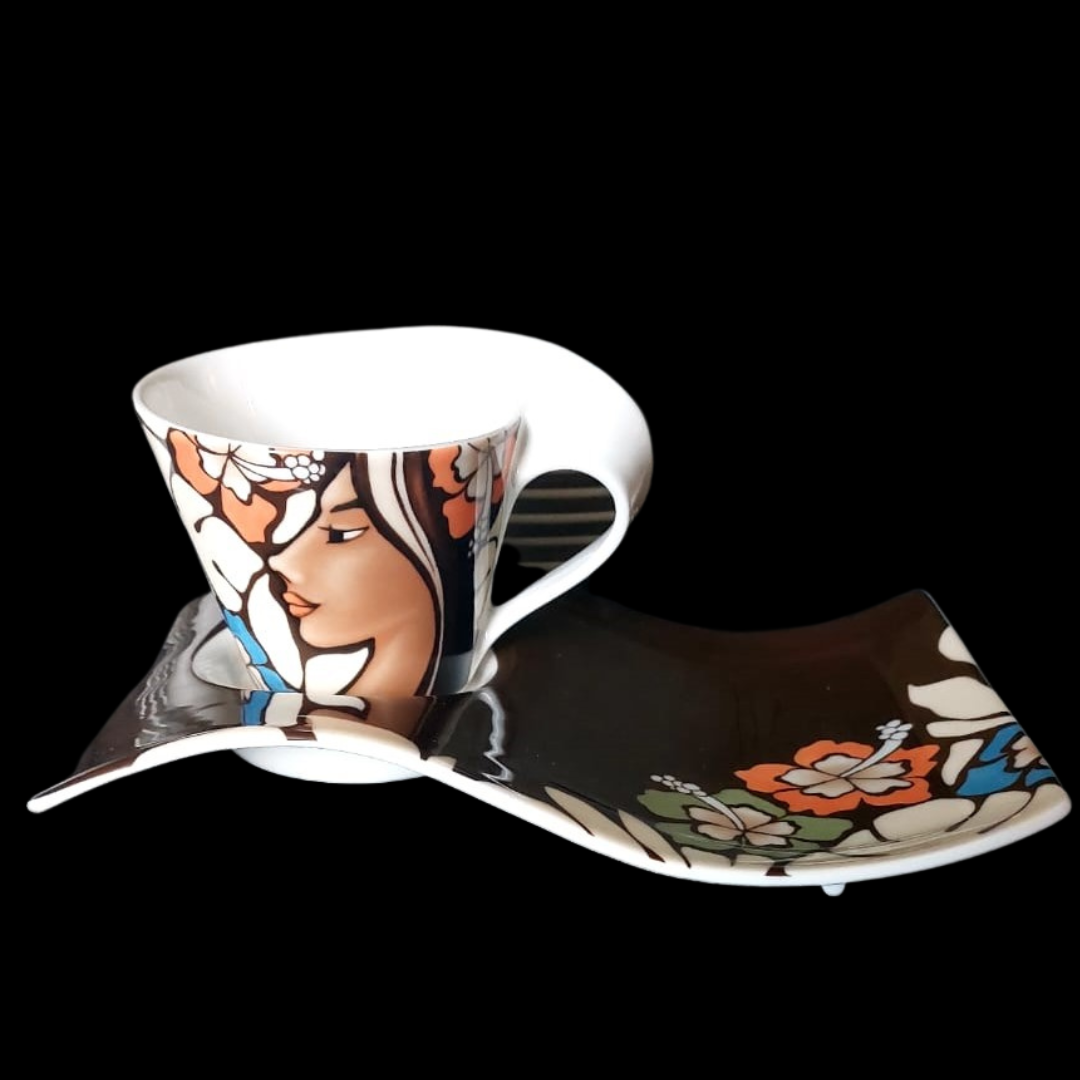 Villeroy & Boch New Wave: Jumbotasse / Cappuccinotasse mit Partyplate -  Maya (9416974762308)
