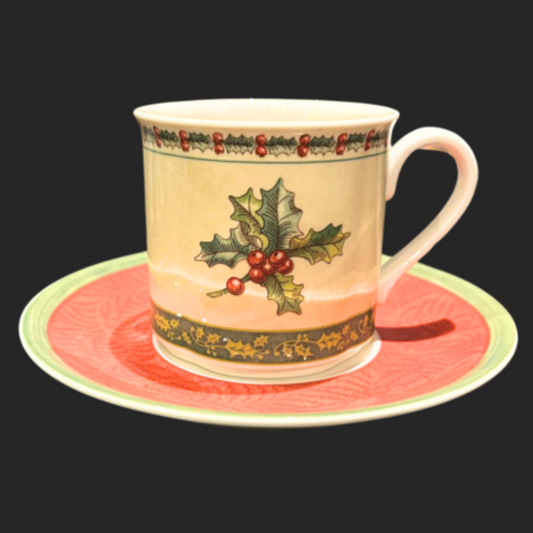 Villeroy & Boch Festive Memories: Kaffeetasse/ Tasse mit Unterteller (8995435053380)